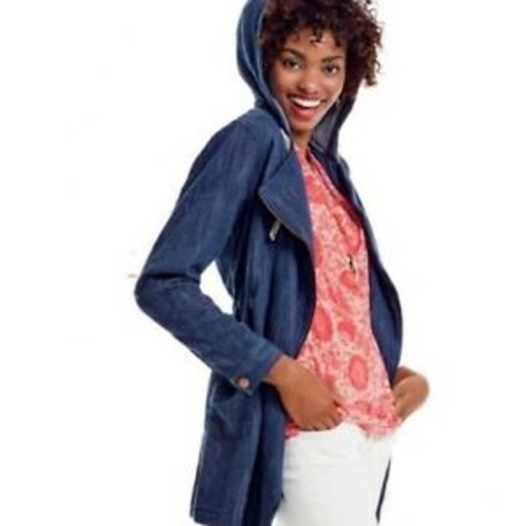 Cabi Medium Adventure Anorak Hooded Chambray Jacket Love Carol Collection GH - Picture 3 of 10